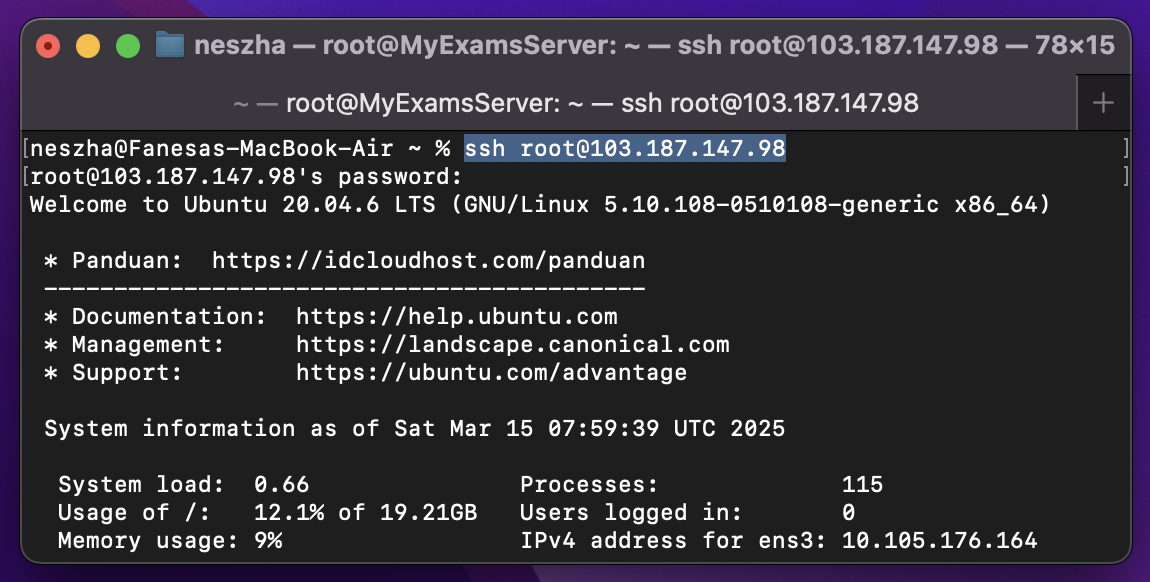 Access with SSH
