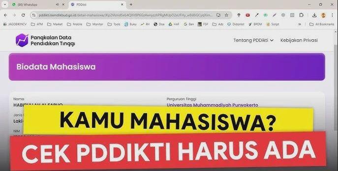 Cara Cek Status Mahasiswa Aktif  atau Tidak di PDDIKTI Online