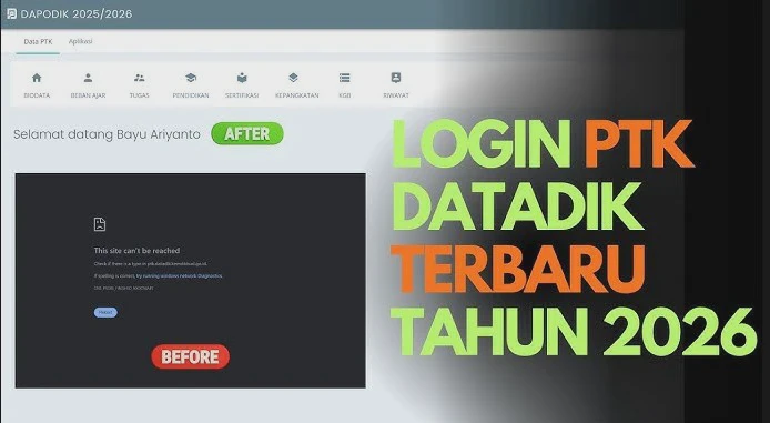 Cara Login PTK Datadik Kemendikdasmen Go Id Terbaru 2026