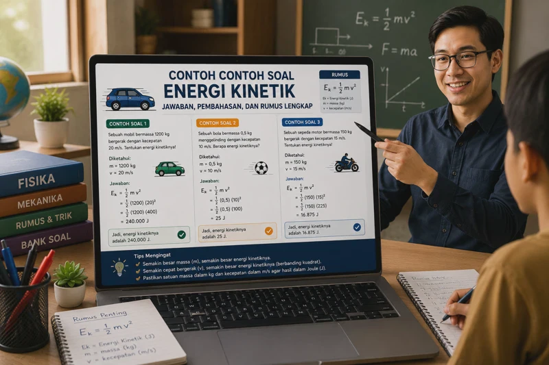 Contoh Soal Energi Kinetik: Jawaban, Pembahasan, dan Rumus Lengkap