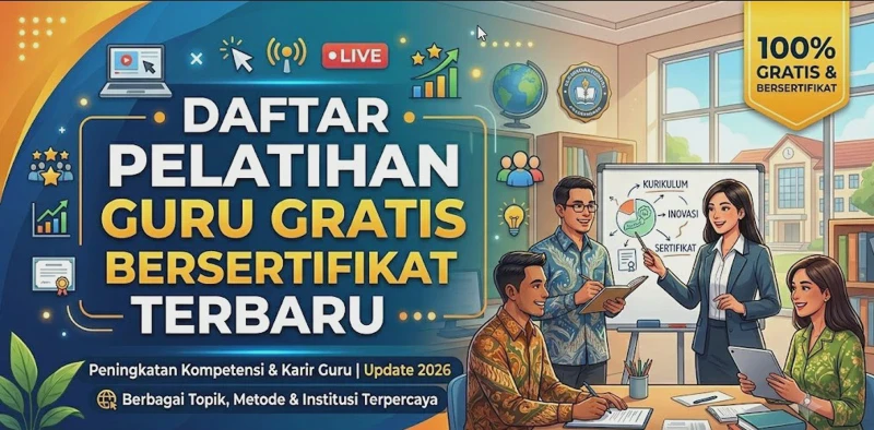 Daftar Pelatihan Guru Gratis Bersertifikat Online Terbaru 2026
